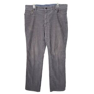 LL Bean Corduroy Pants Size  38 X 30 Straight Leg Gray Casual‎ Normcore Preppy
